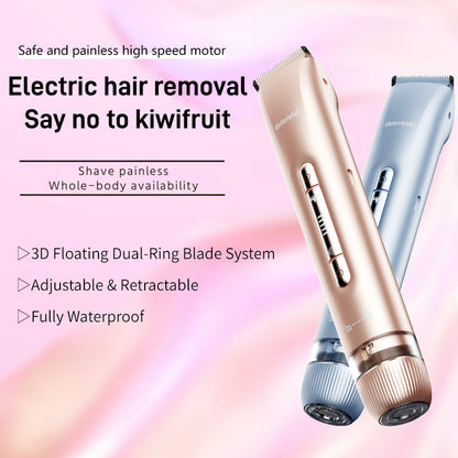2 In 1 Hair Removal Epilator USB Rechargeable Trimmer Women