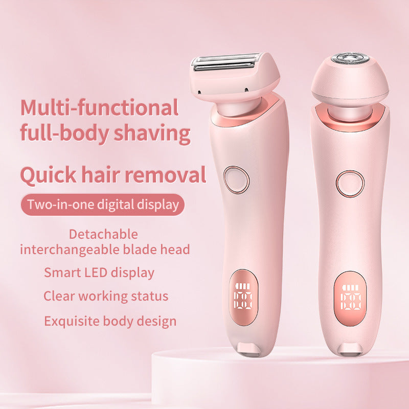 2 In 1 Hair Removal Epilator USB Rechargeable Trimmer Women