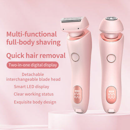 2 In 1 Hair Removal Epilator USB Rechargeable Trimmer Women